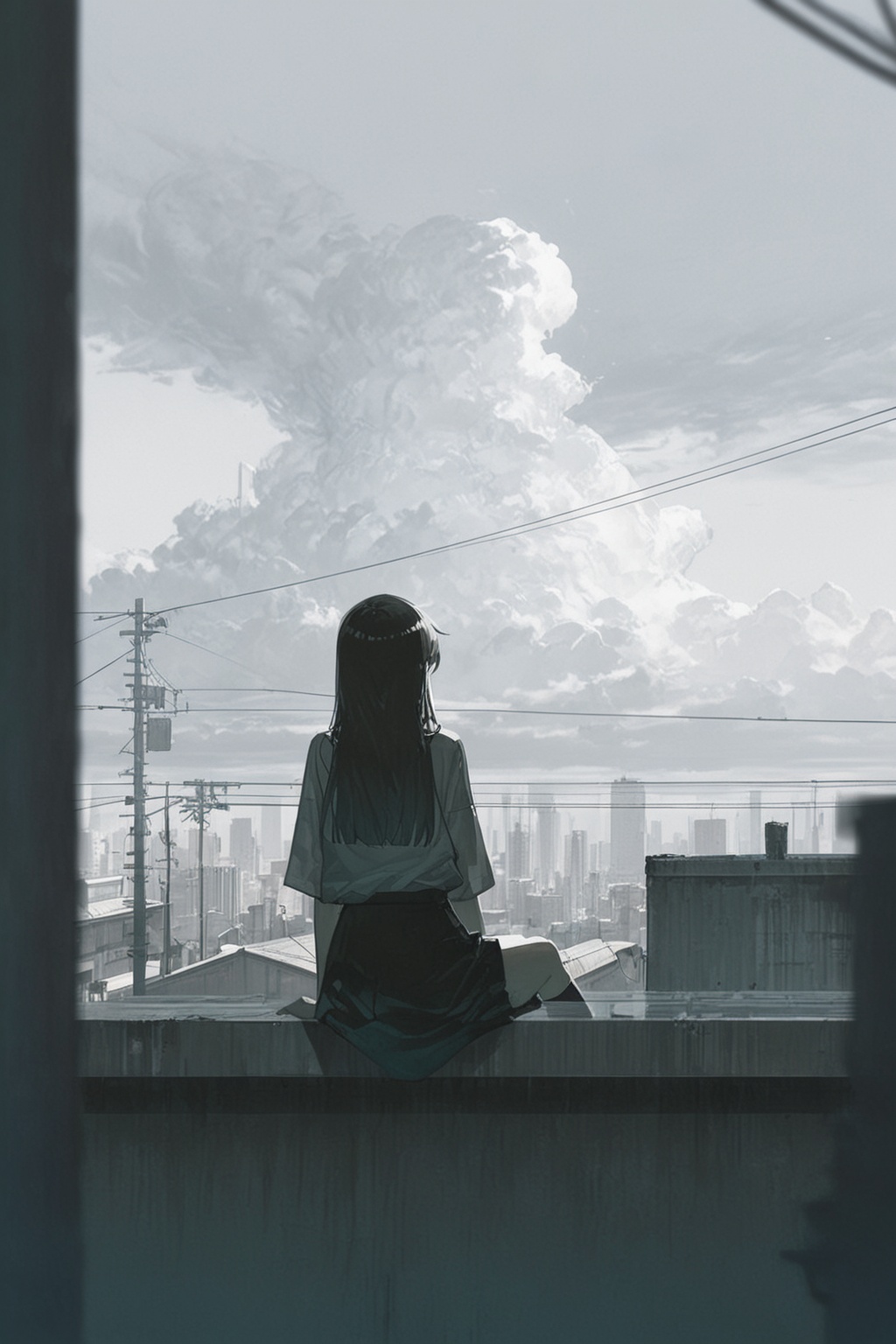 1girl,  skyscrapers sinter,  skyline on Tensor.Art