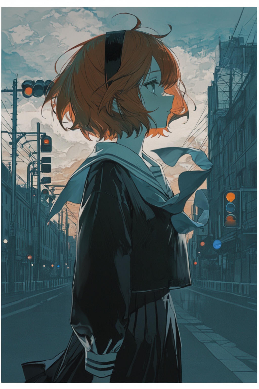 1girl,  portrait,  outdoors on Tensor.Art