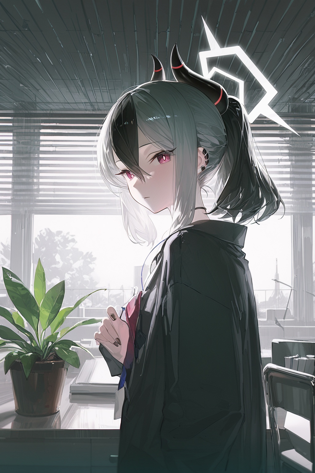 1girl,  kayoko \(blue archive\),  indoors on Tensor.Art