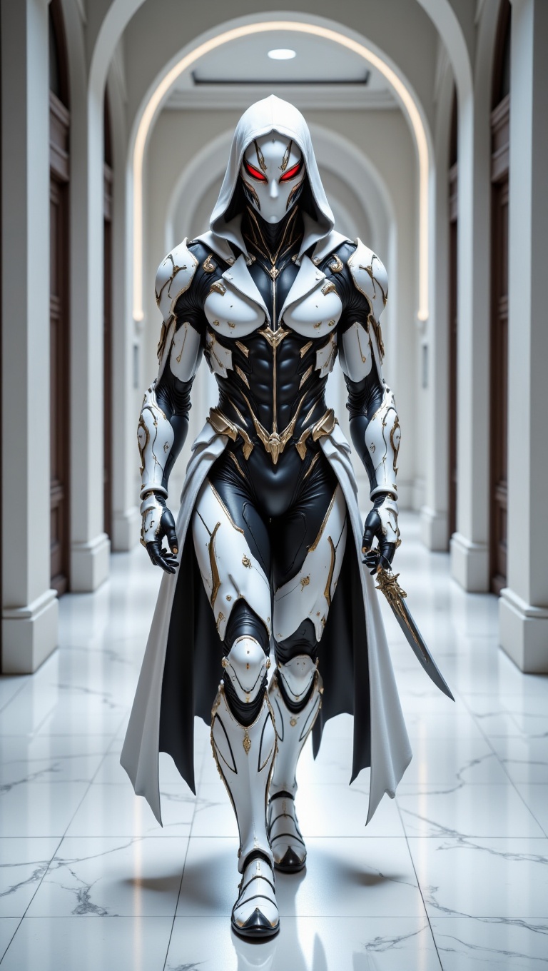 a full-body shot of a male sci-fi assassin character,  clad in a sleek,  elegant on Tensor.Art