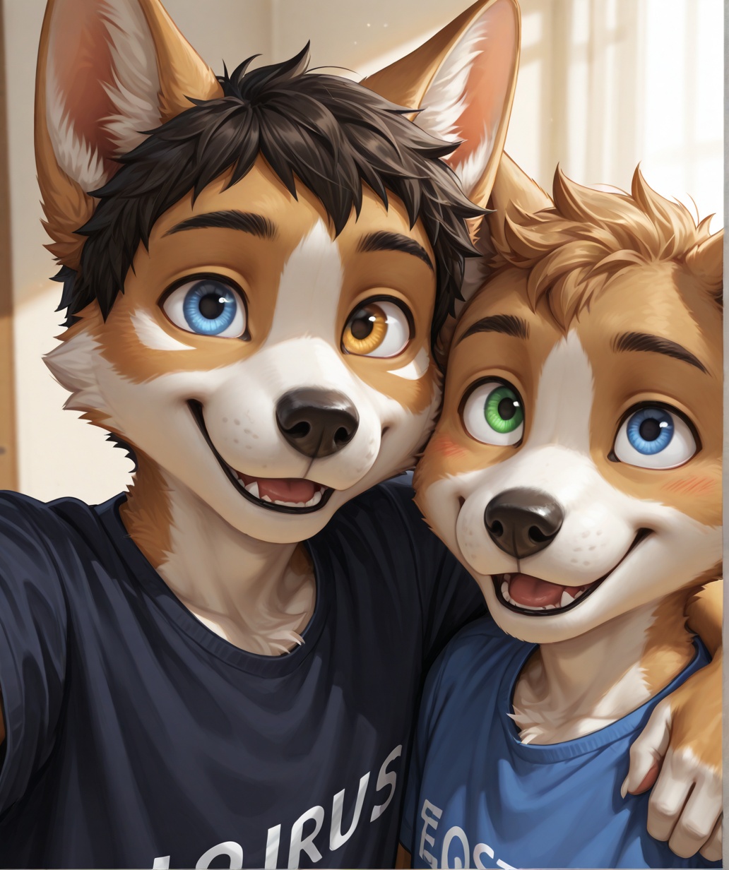 Duo,  two males,  masterpiece on Tensor.Art