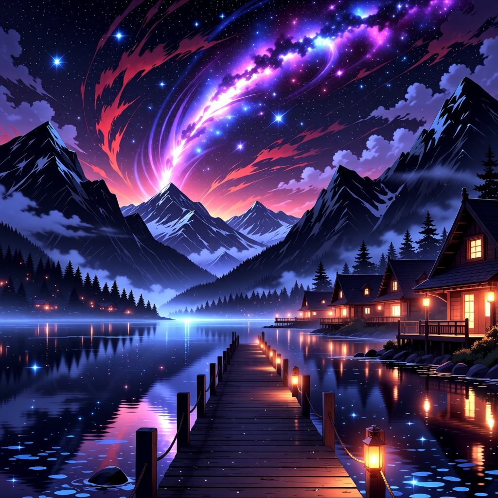 masterpiece,  ultra-high quality,  highly detailed anime-style fantasy landscape on Tensor.Art