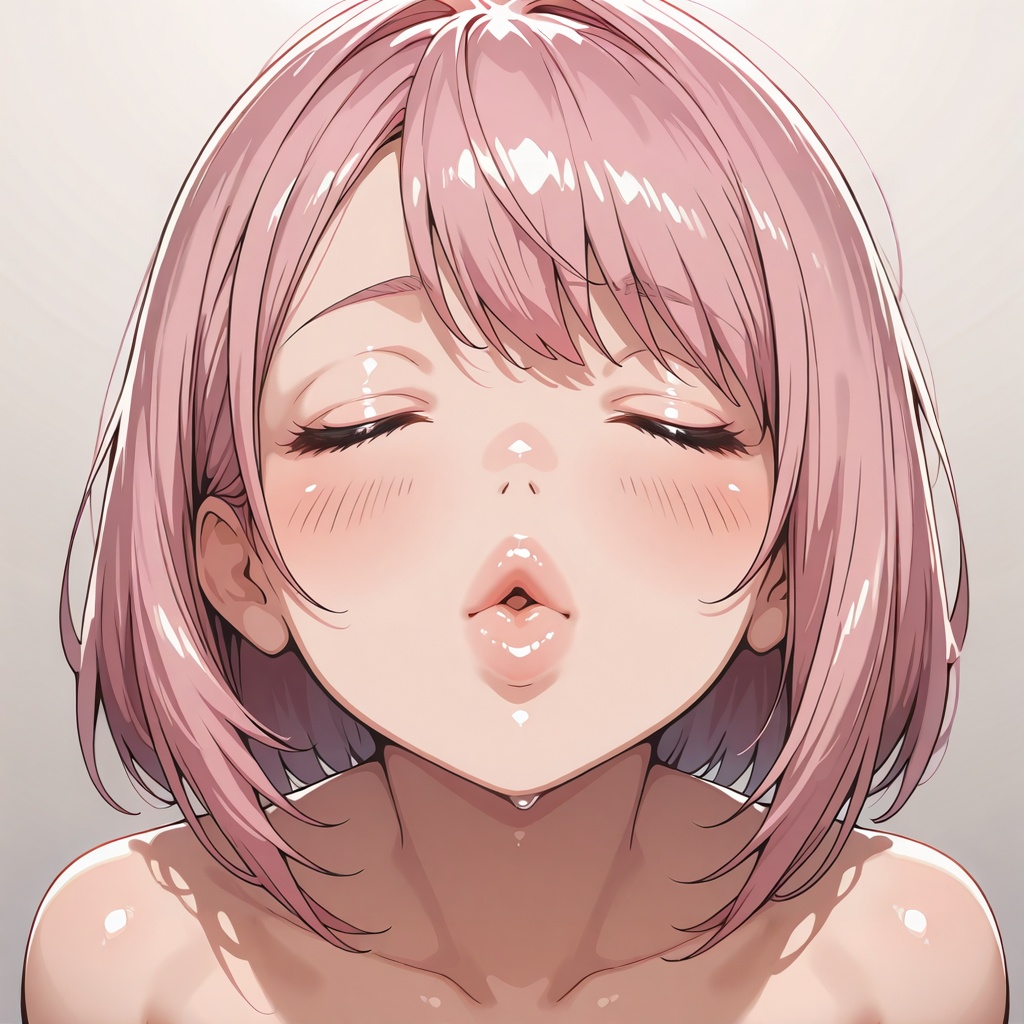 kiss face,  closed eyes,  1girl on Tensor.Art