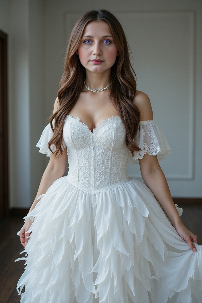 Annamaid,  beautiful woman 22 years old. Masterpiece,  sharp violet eyes on Tensor.Art