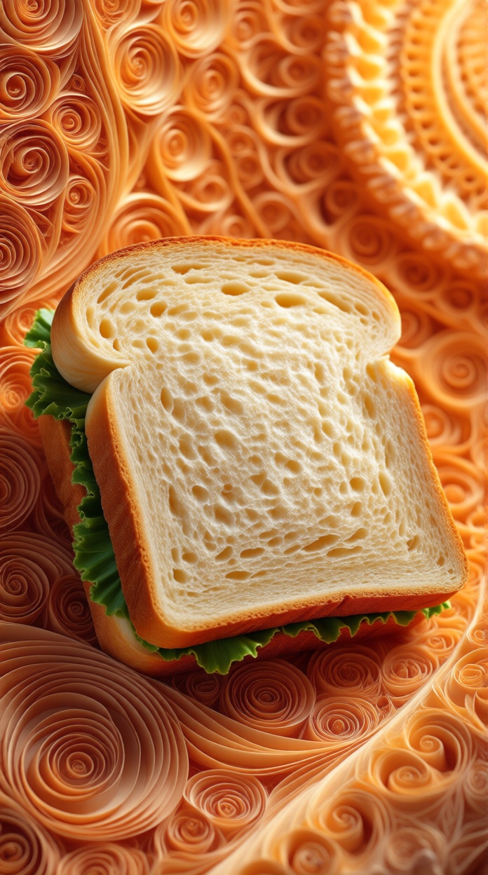 Sandwich made of fractal structures,  fractal object,  detailed fractal surface on Tensor.Art