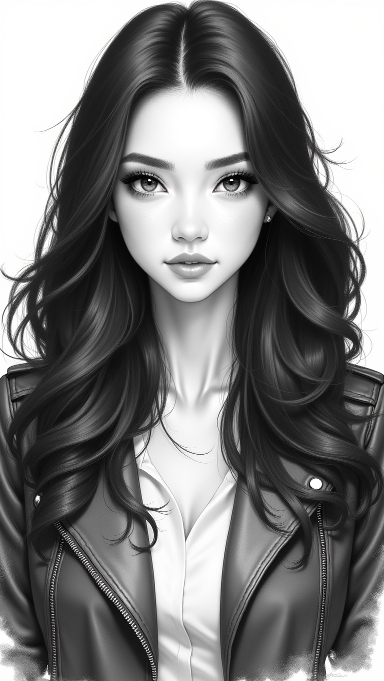 Subject: 1girl,  professional woman,  long wavy dark hair Composition: headshot on Tensor.Art