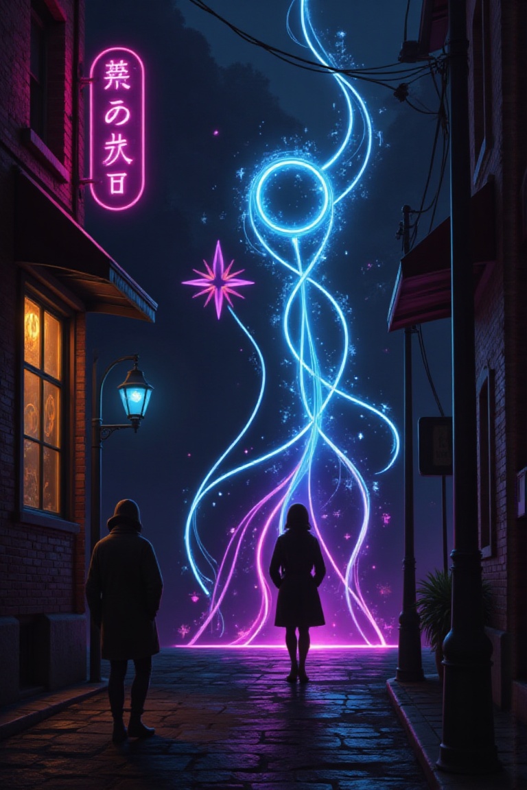 ## Symphony of twilight In the silence of the night,  the symbols came to life like ancient runes inscribed in blood on th...