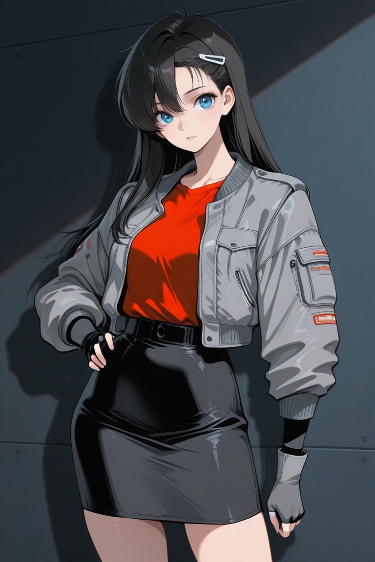 cristy,  slim female,  black long hair on Tensor.Art