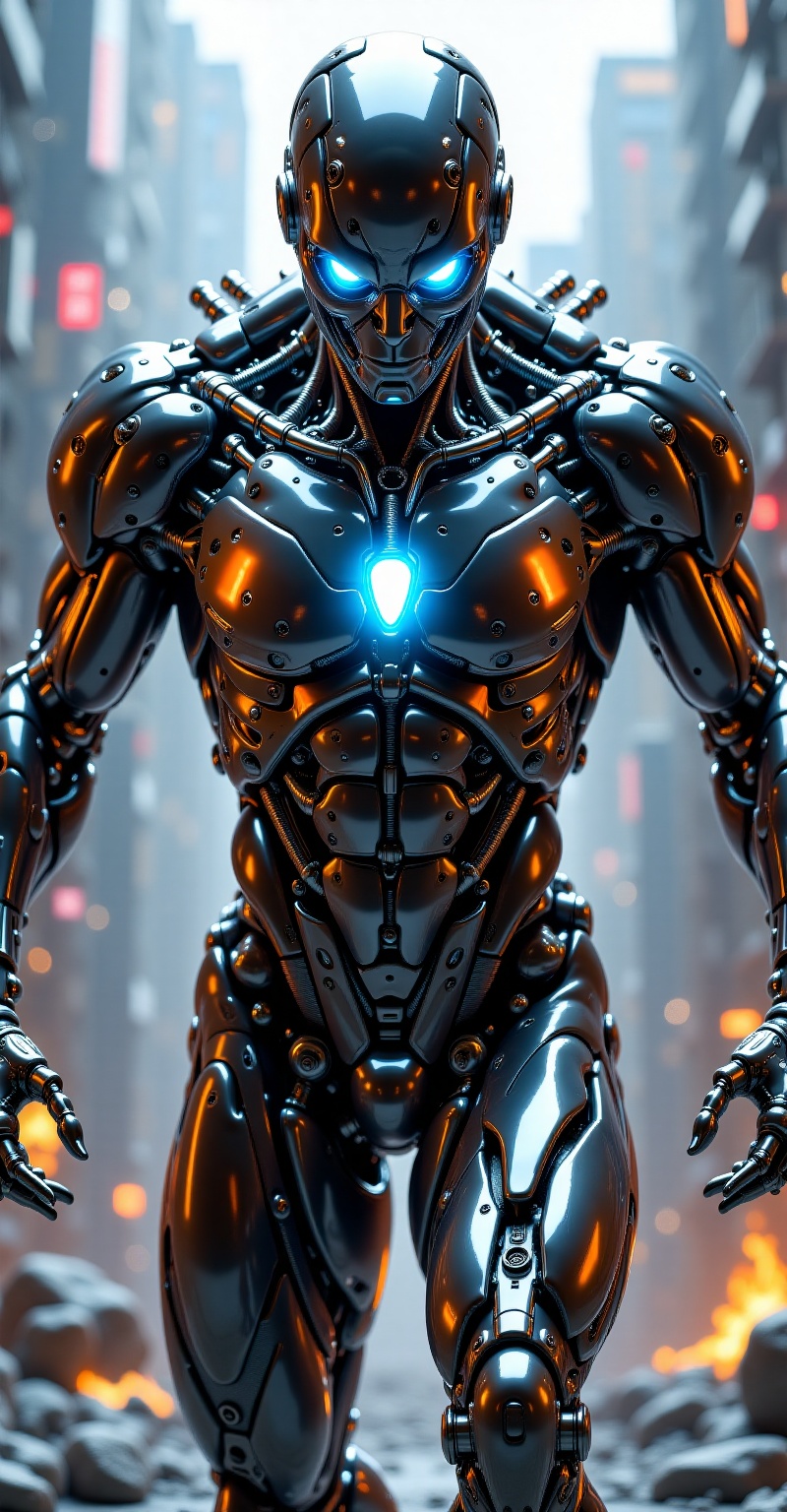 A full-body superhero with biomechanical ceramic ribs and tubular skeletal structure,  mid-air leap in a dynamic action po...