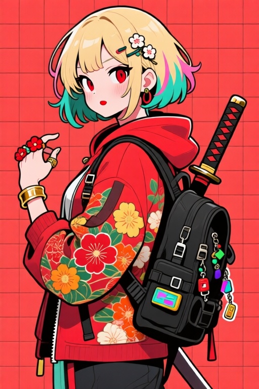Cheerful innocent playful dreamy,  Surround various whimsical,  Floating doodle stickers on Tensor.Art