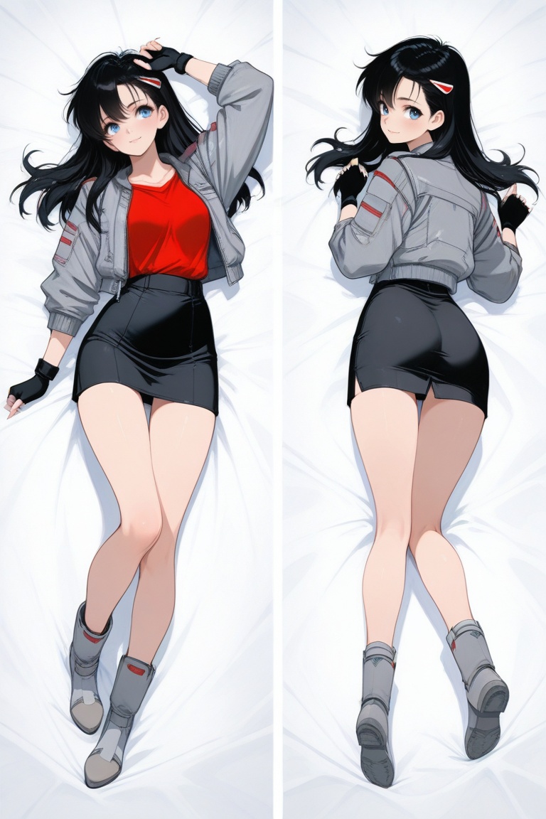 dakimakura \(medium\),  multiple views,  2 shots in front and behind on Tensor.Art
