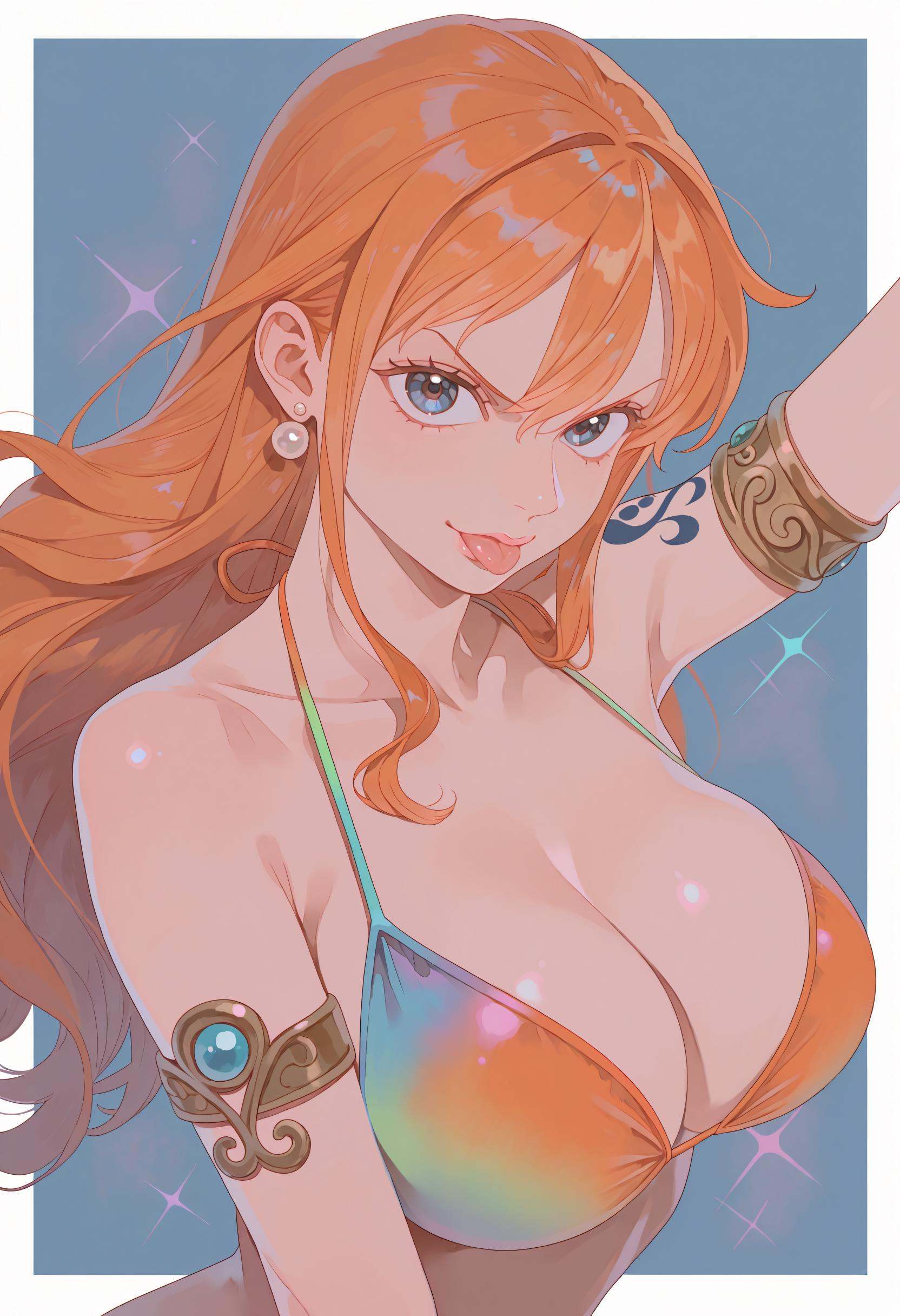 1girl,  nami \(one piece\),  solo on Tensor.Art