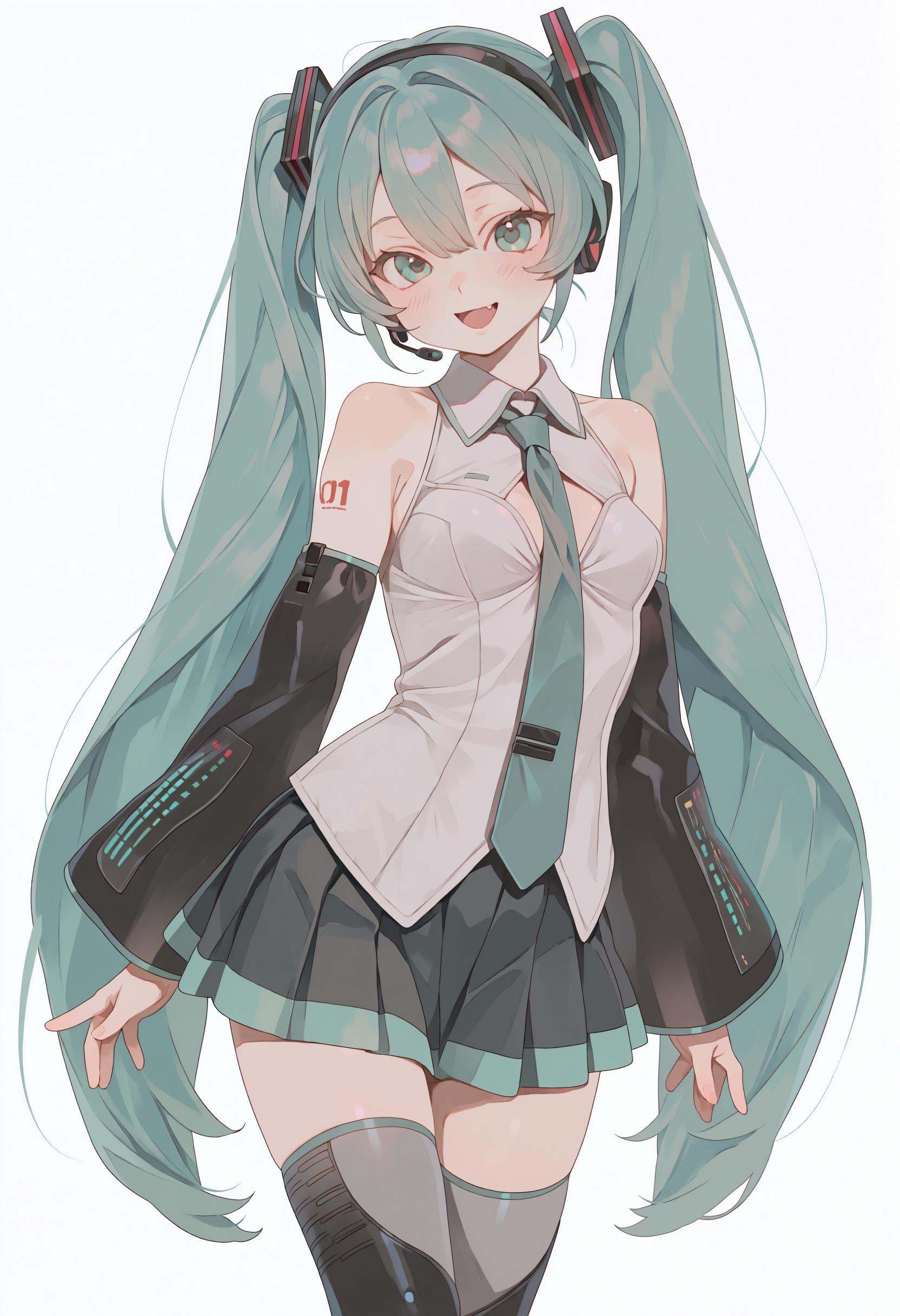 1girl,  hatsune miku,  solo on Tensor.Art