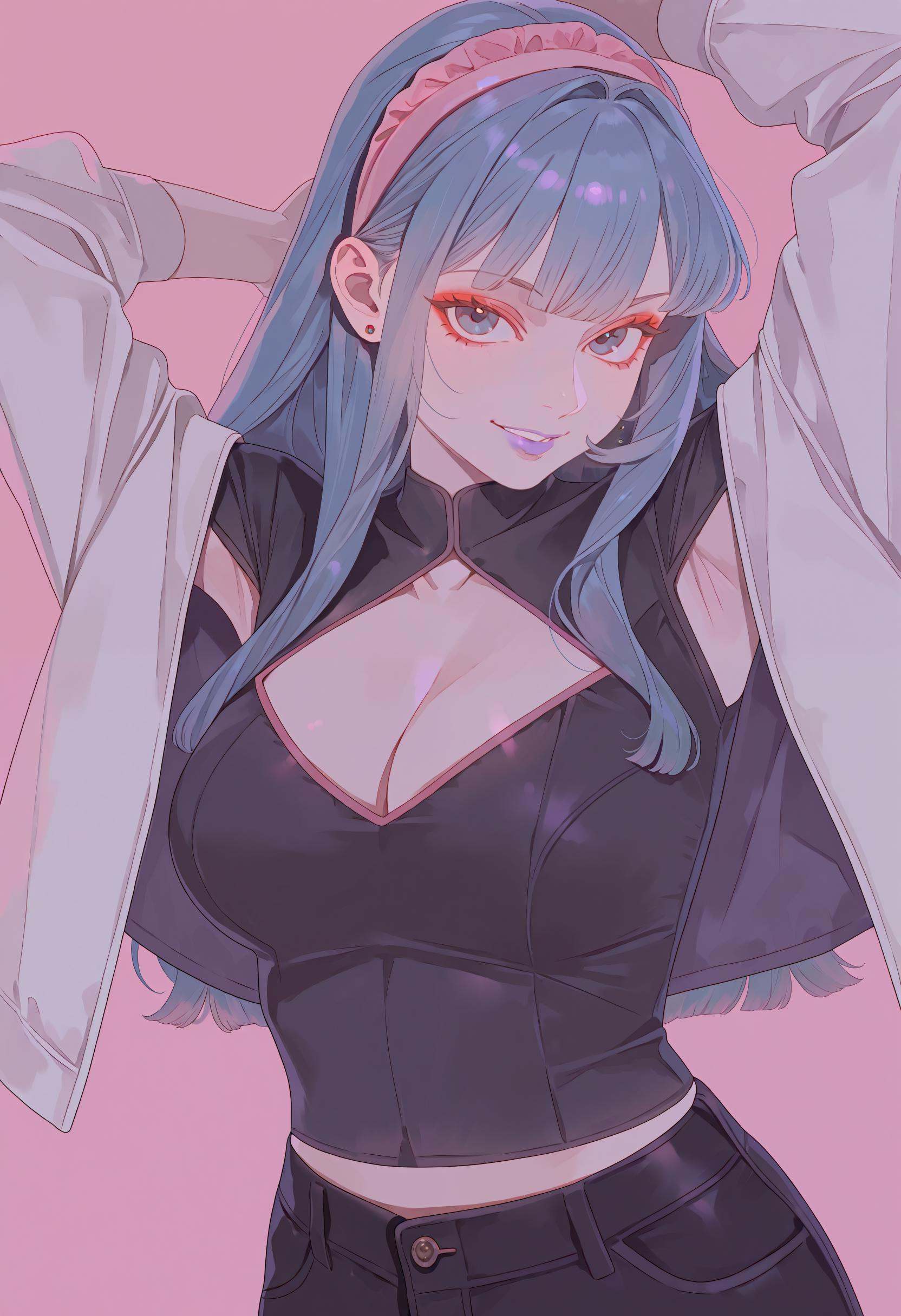 1girl,  solo,  cleavage on Tensor.Art