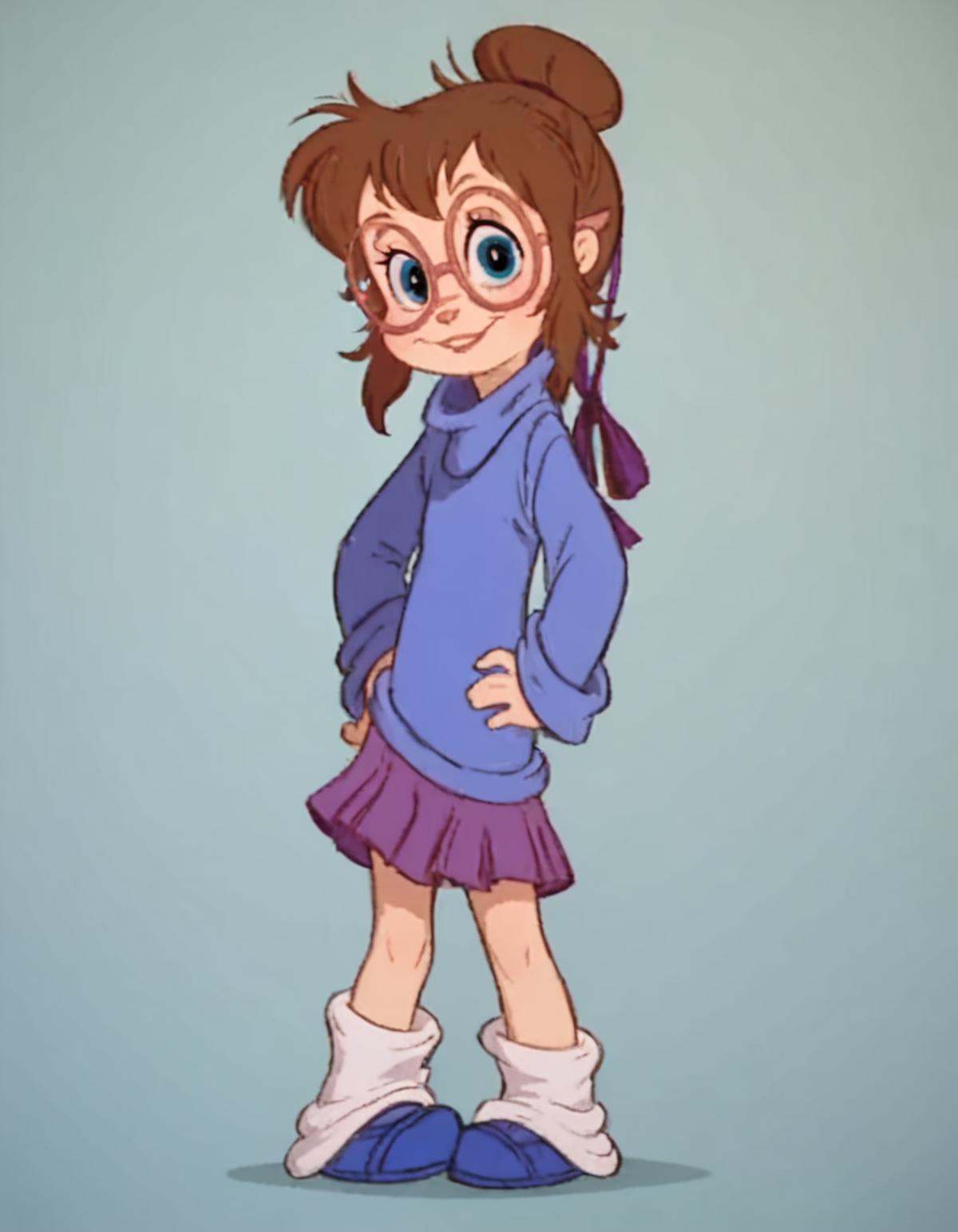 jeanette,  turtleneck sweater,  brown hair on Tensor.Art
