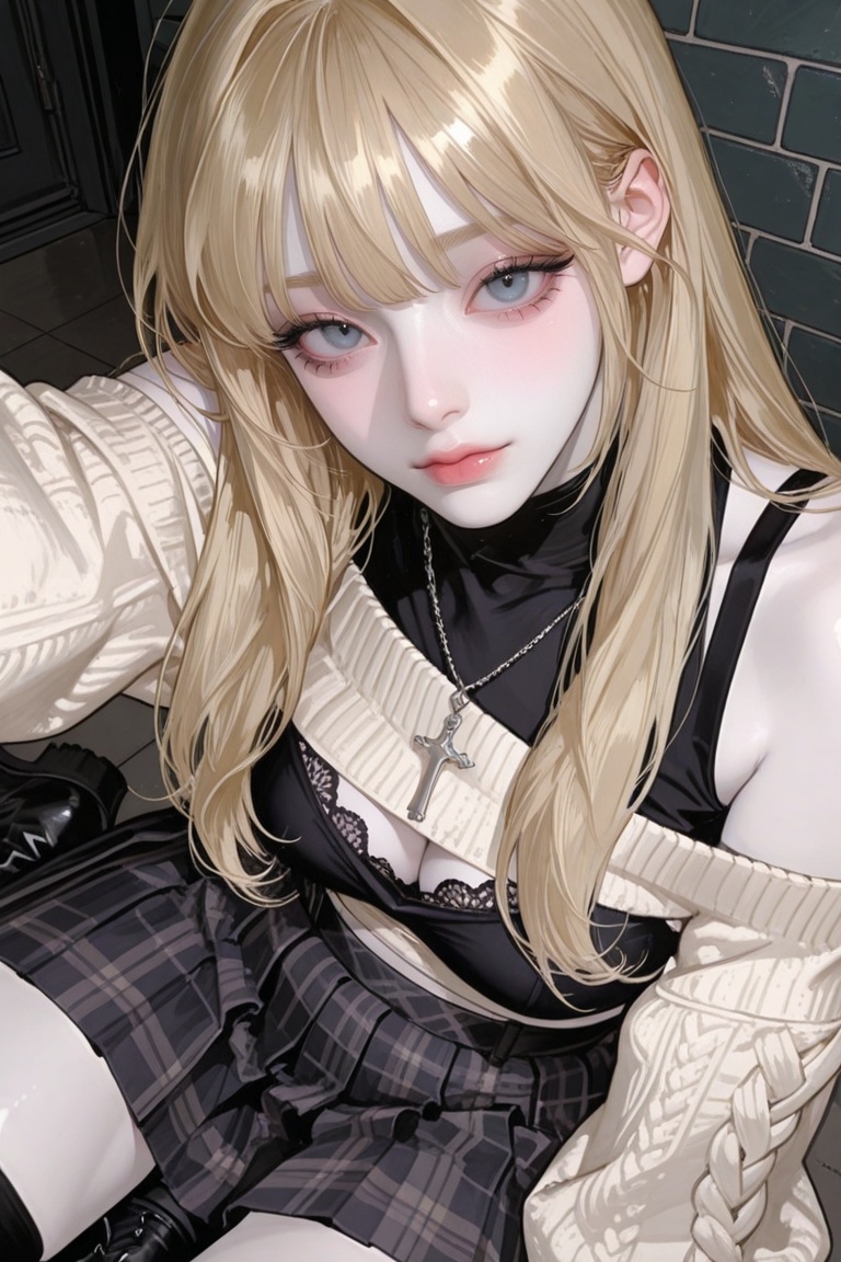 A girl,  long straight hair,  blonde hair on Tensor.Art