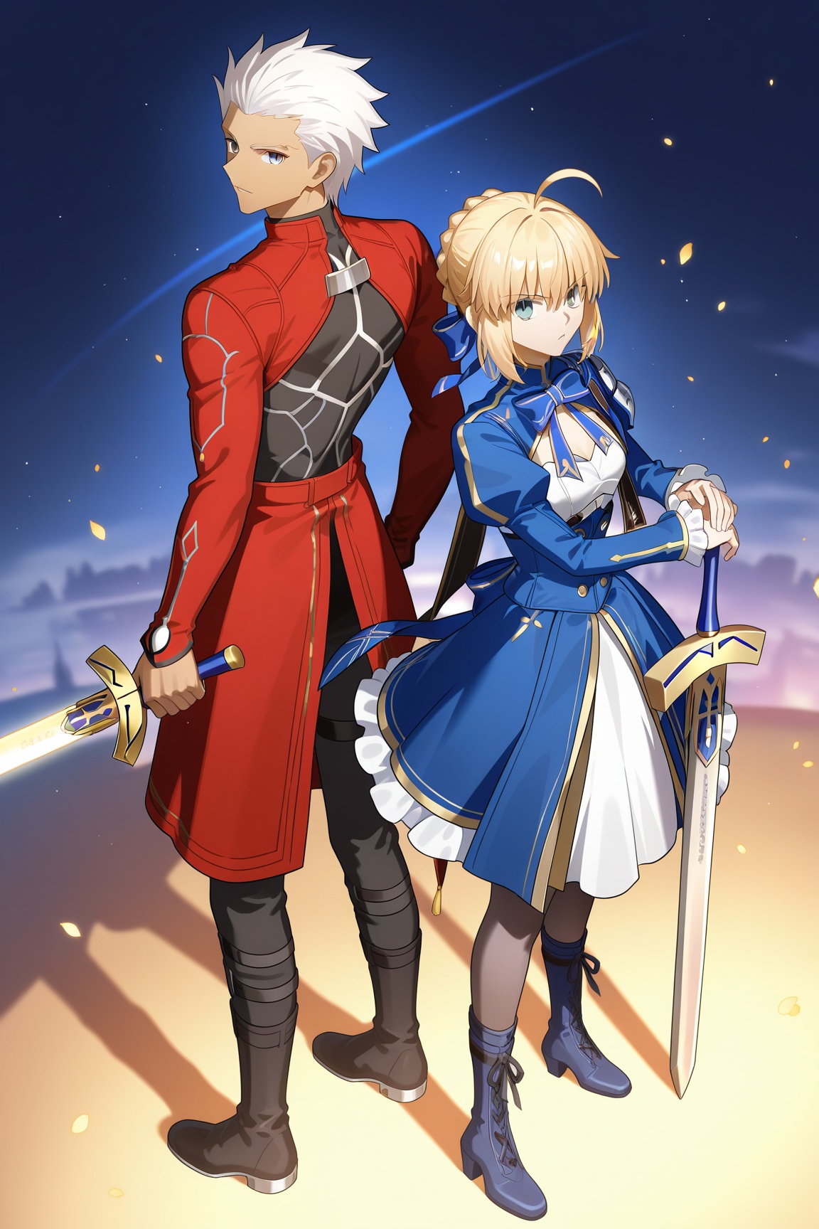 saber \(honkai star rail\) \(fate\),  1girl,  1boy on Tensor.Art