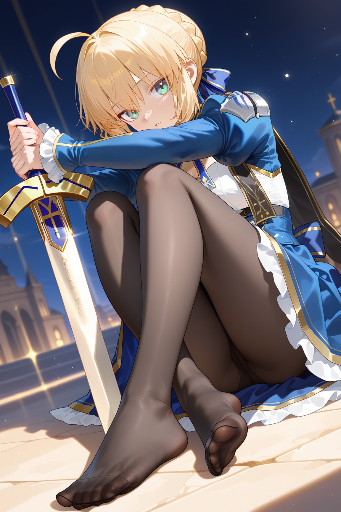 saber \(honkai star rail\) \(fate\),  1girl,  blonde hair on Tensor.Art