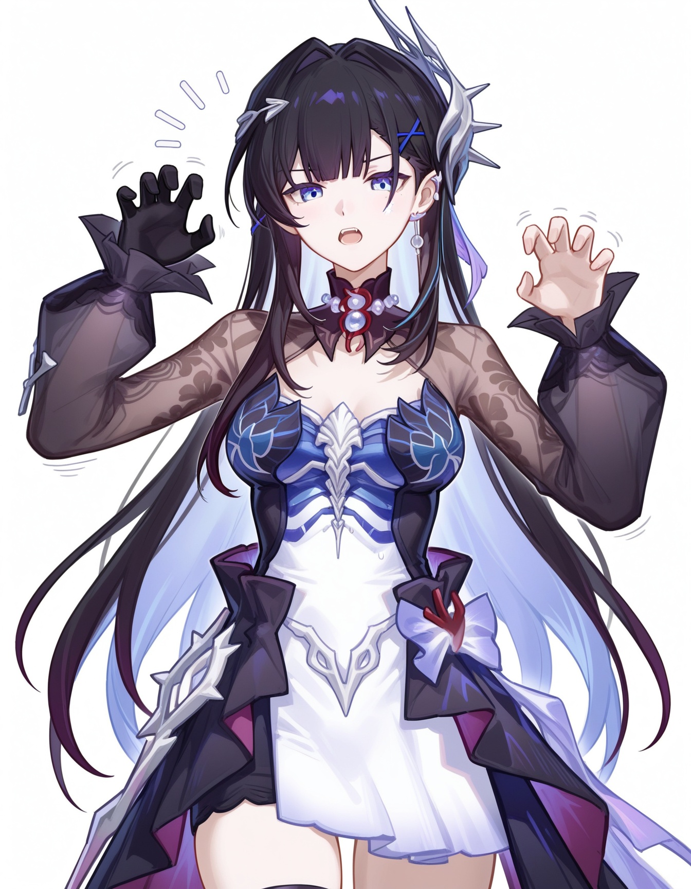 hysilens \(honkai star rail\),  1girl,  x hair ornament on Tensor.Art