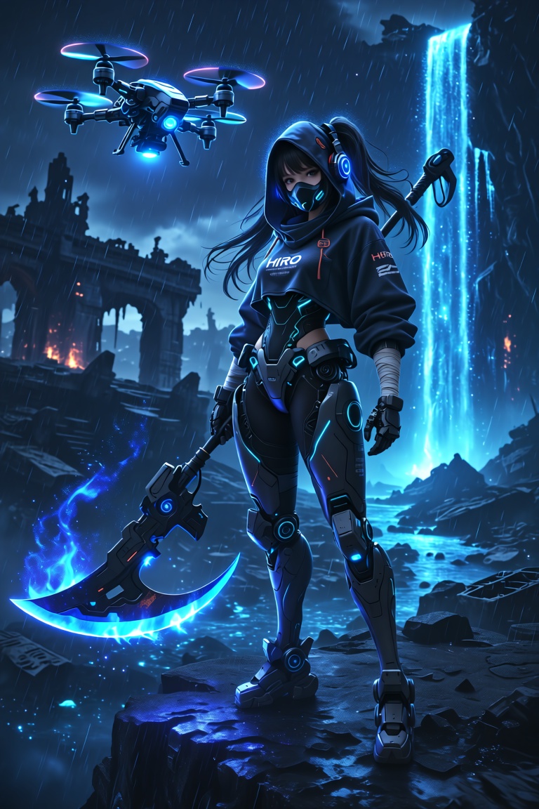 hyper realistic an abandoned cybergear kingdom bioluminescent 1000yo after the apocalypse. seen exploring the kingdom of a...