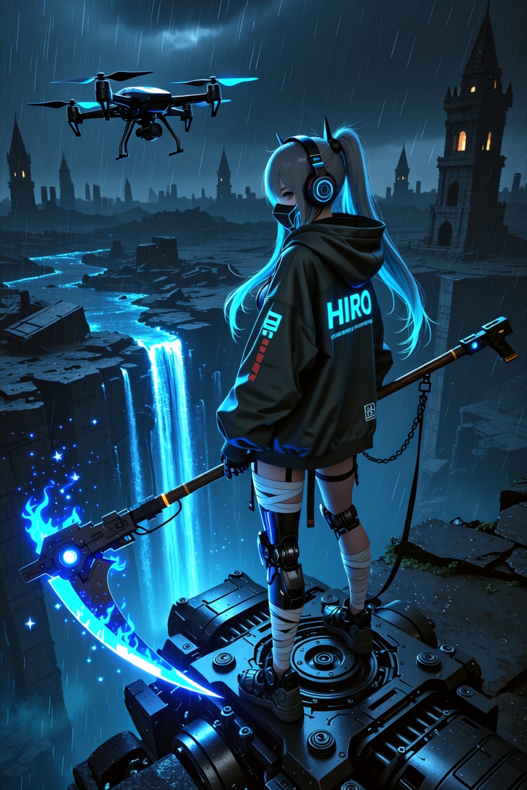 hyper realistic an abandoned cybergear kingdom bioluminescent 1000yo after the apocalypse. seen exploring the kingdom of a...