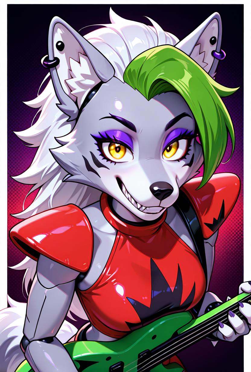 roxywolf,  1girl,  animal ears on Tensor.Art