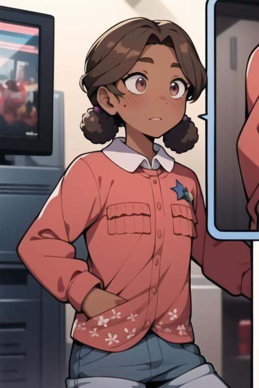cassie,  screen cap,  detailed background on Tensor.Art