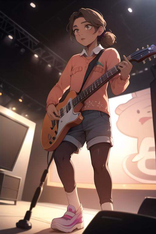 cassie,  full body,  standing on stage on Tensor.Art