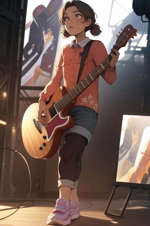 cassie,  full body,  standing on stage on Tensor.Art