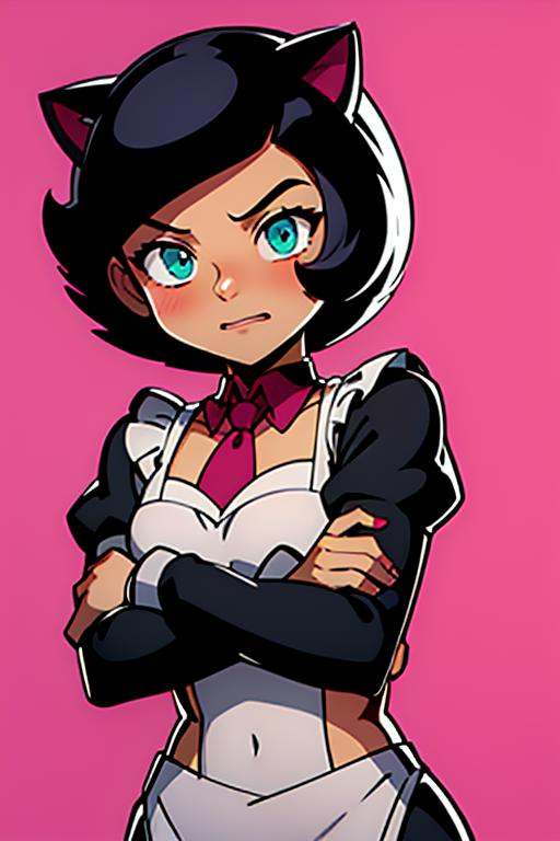 megan,  maid outfit,  cat ears on Tensor.Art