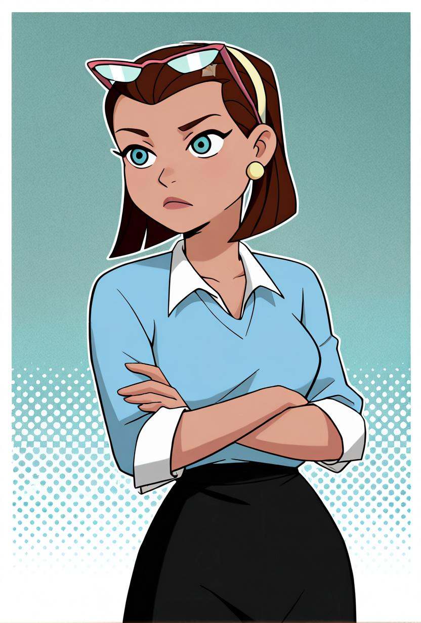 bensteacher,  1girl,  brown hair on Tensor.Art