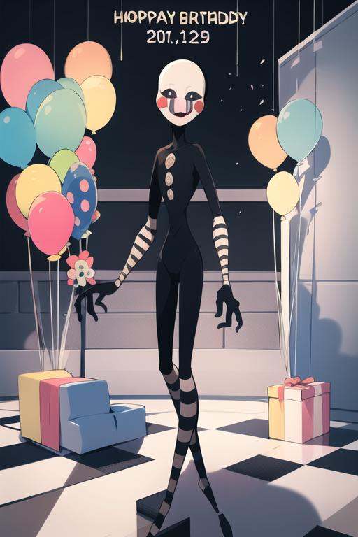 puppet,  solo,  holding balloons on Tensor.Art