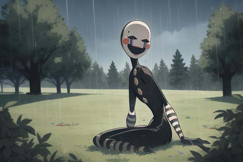 puppet,  rain,  looking up on Tensor.Art