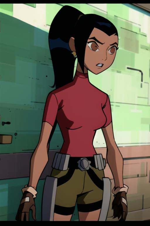 1girl ,  solo,  black hair on Tensor.Art