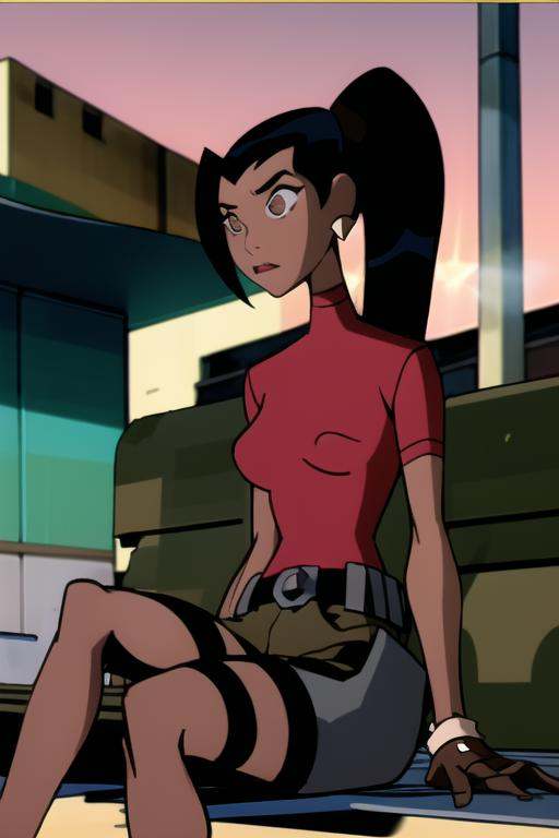 1girl ,  solo,  black hair on Tensor.Art