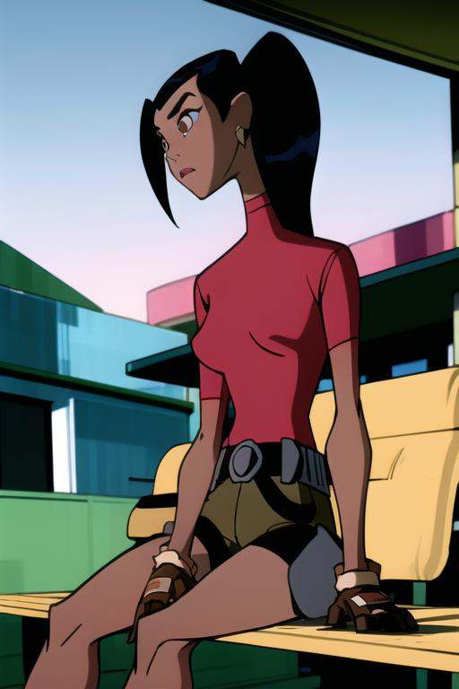 1girl ,  solo,  black hair on Tensor.Art