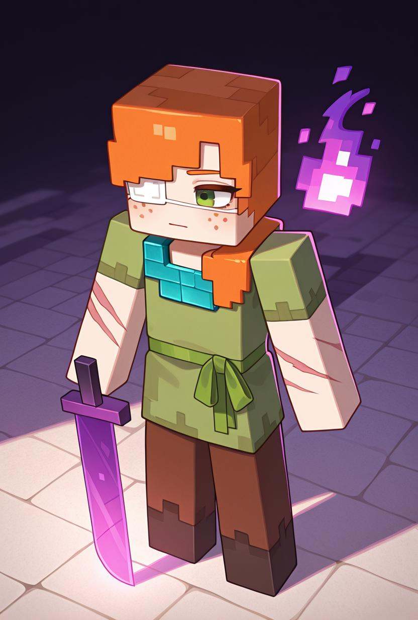 alexmc,  orange hair,  1girl on Tensor.Art