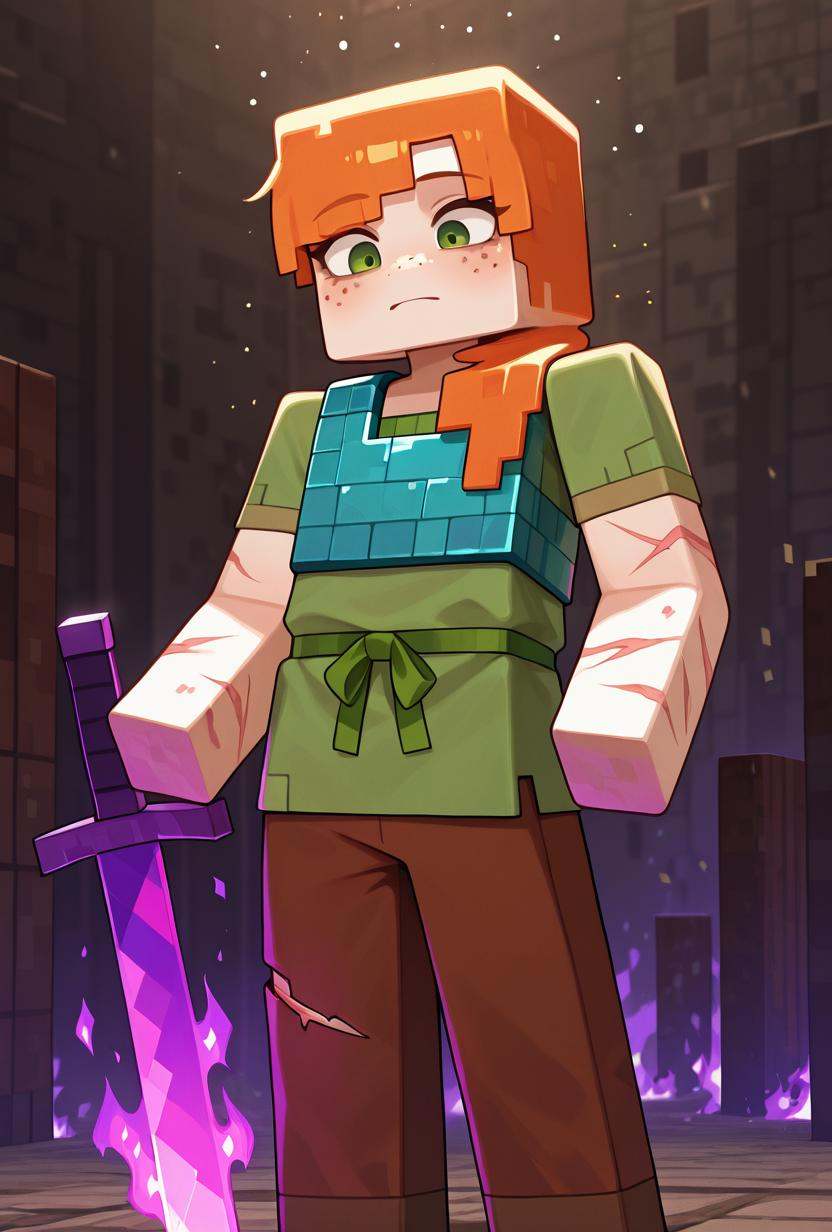 alexmc,  orange hair,  1girl on Tensor.Art