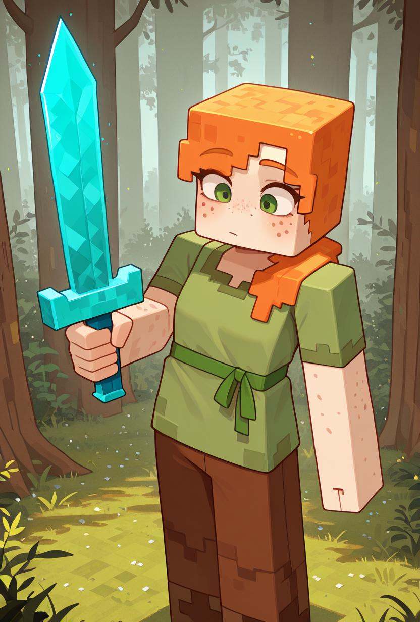 alexmc,  orange hair,  1girl on Tensor.Art