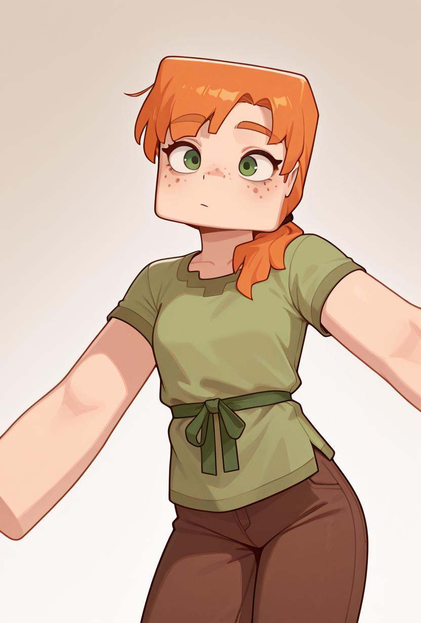 alexmc,  orange hair,  1girl on Tensor.Art