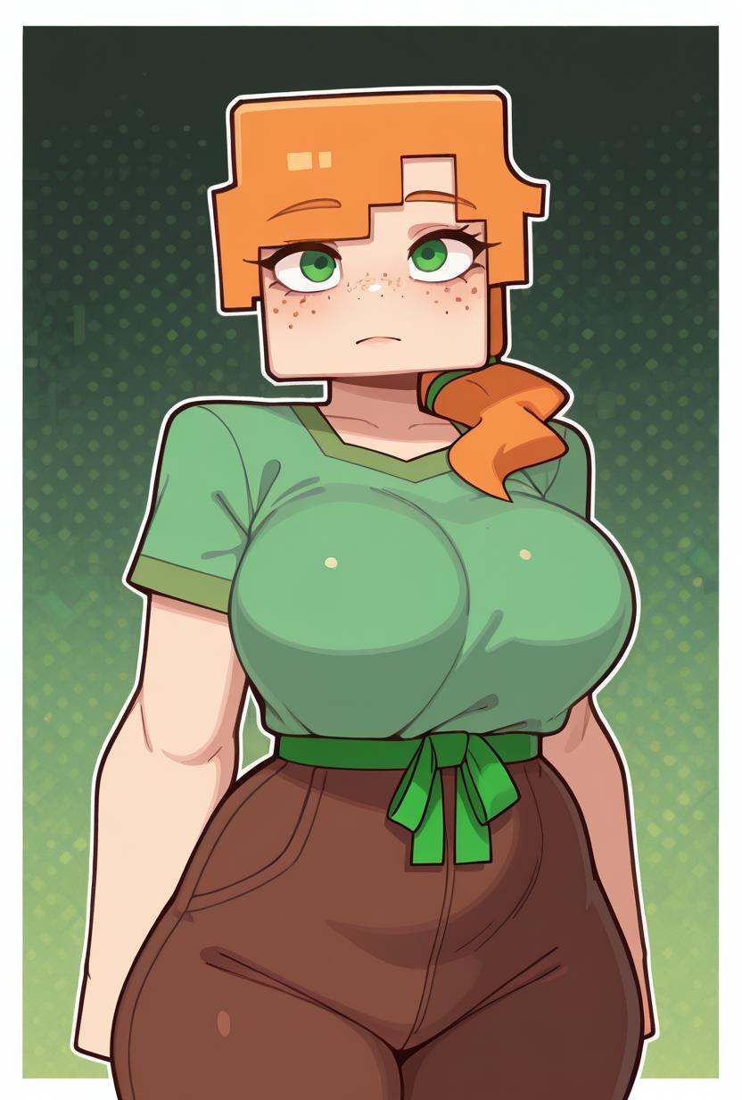 alexmc,  orange hair,  1girl on Tensor.Art