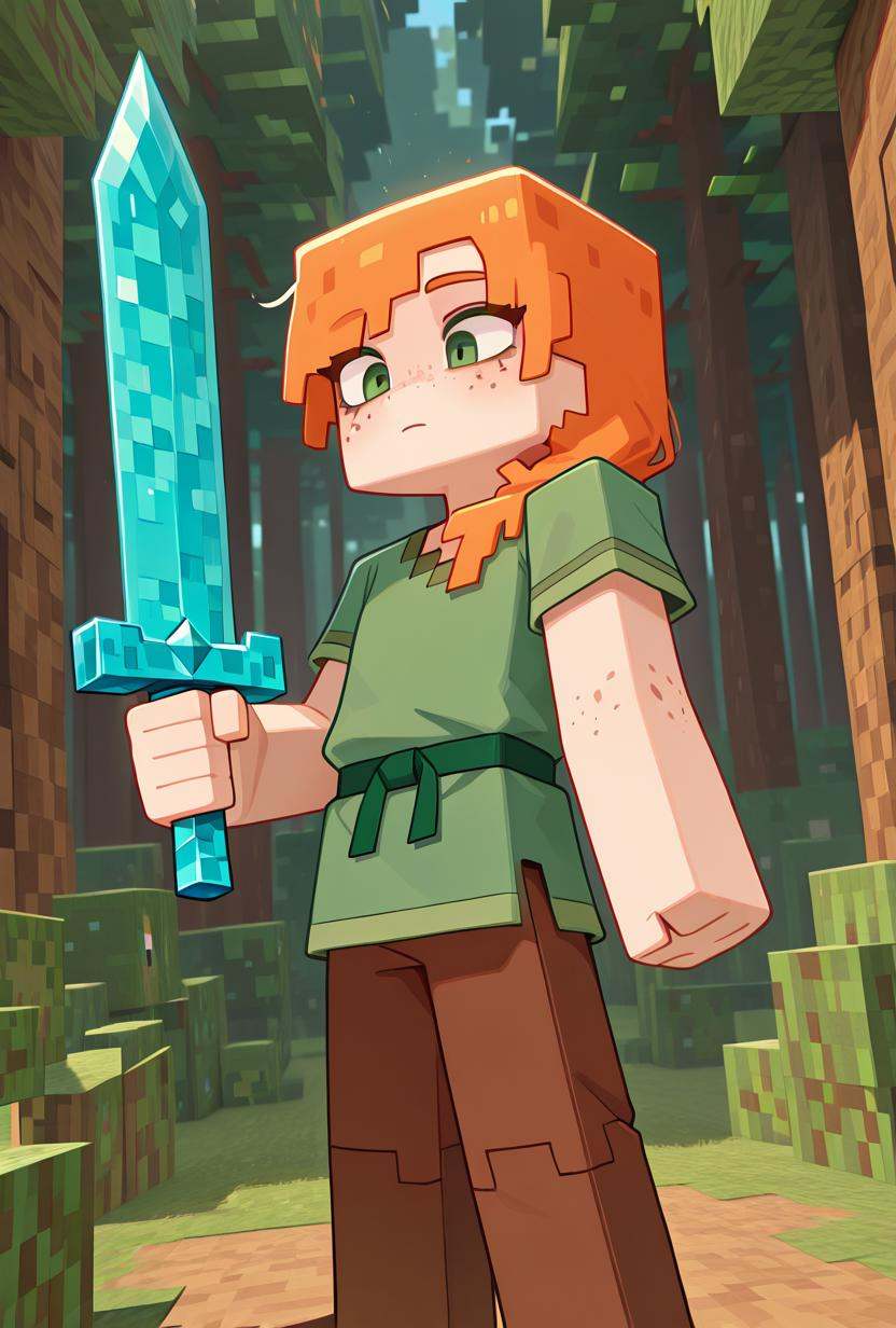 alexmc,  orange hair,  1girl on Tensor.Art