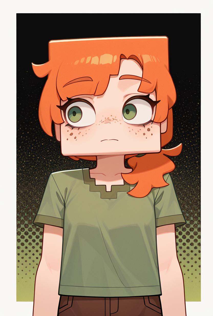 alexmc,  orange hair,  1girl on Tensor.Art