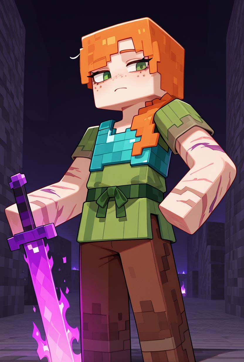 alexmc,  orange hair,  1girl on Tensor.Art