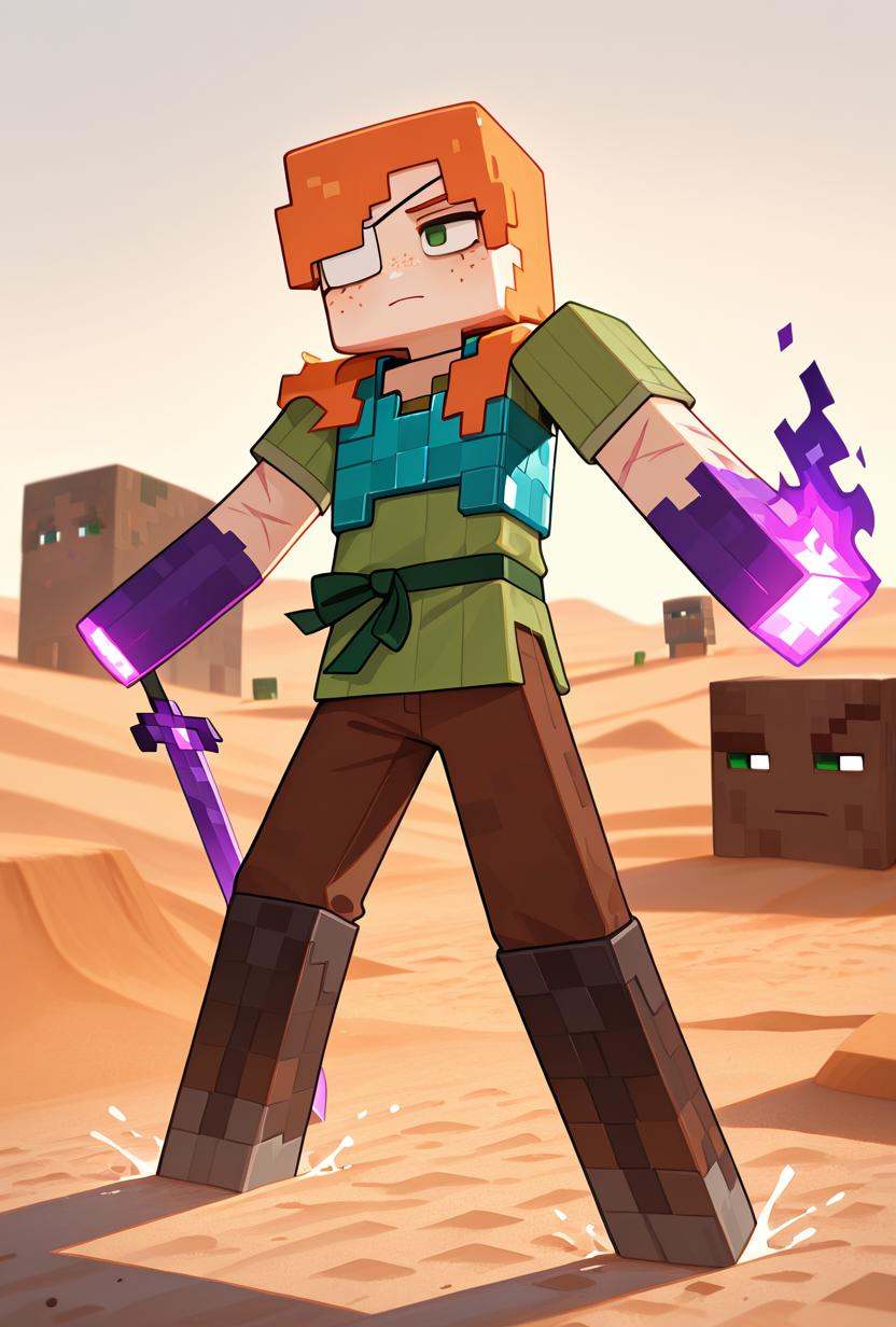 alexmc,  orange hair,  1girl on Tensor.Art