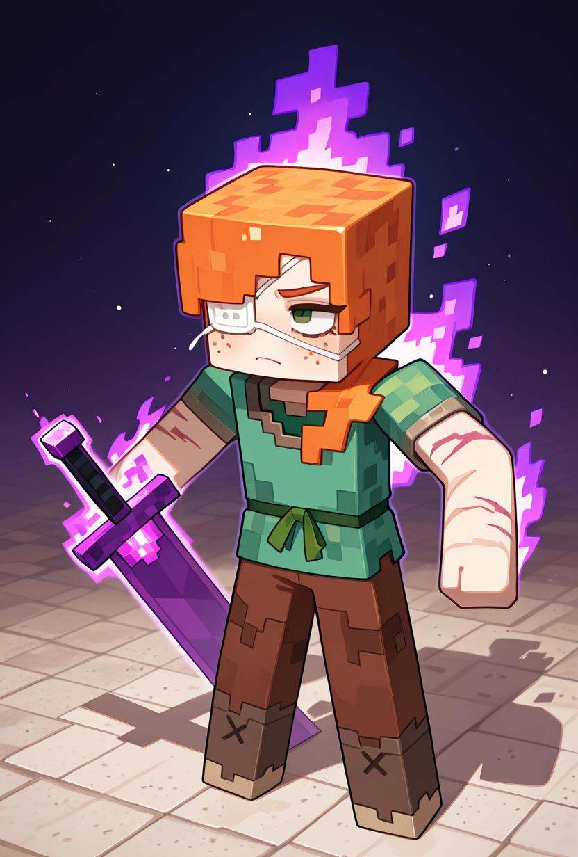 alexmc,  orange hair,  1girl on Tensor.Art