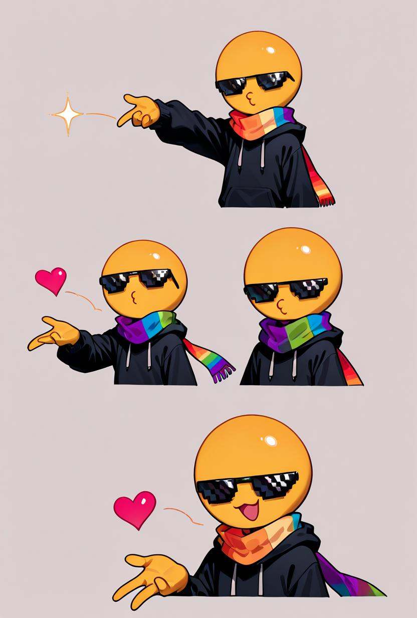 xmattar,  open mouth,  rainbow scarf on Tensor.Art
