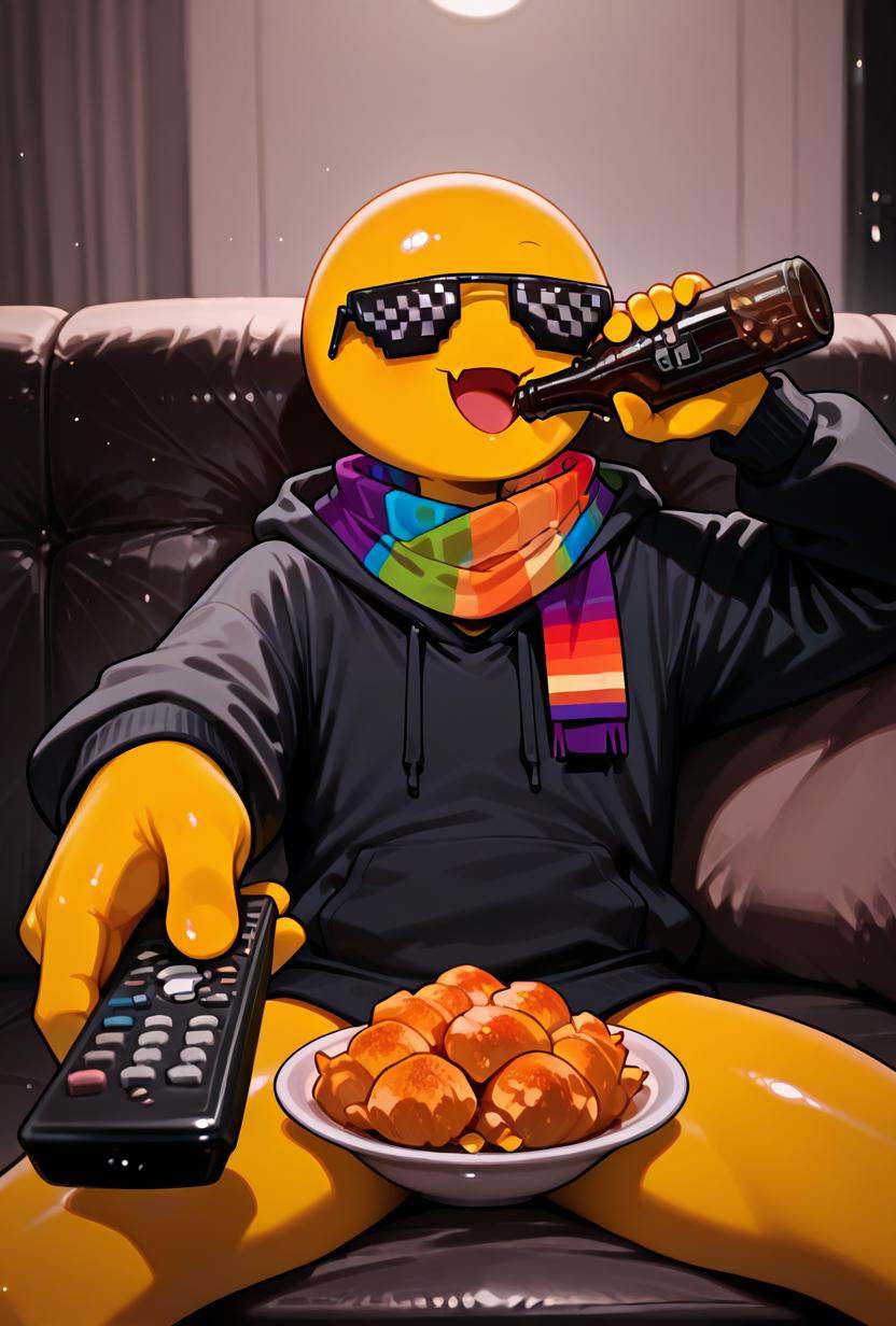 xmattar,  open mouth,  rainbow scarf on Tensor.Art