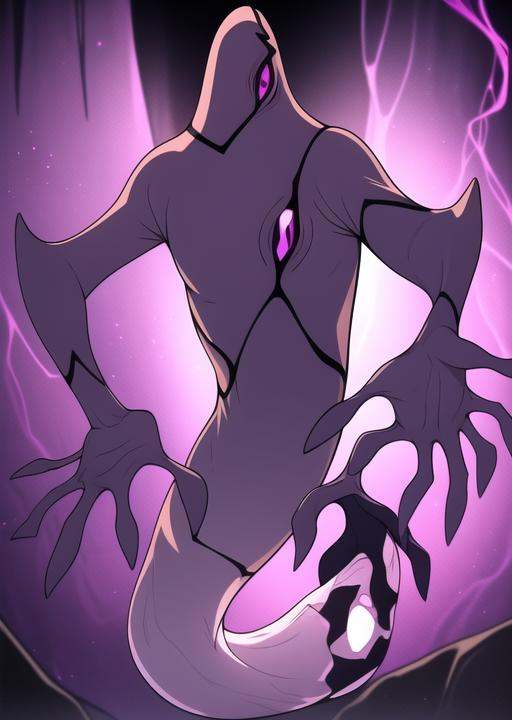 ghostfreak ,  full body,  purple mana on Tensor.Art