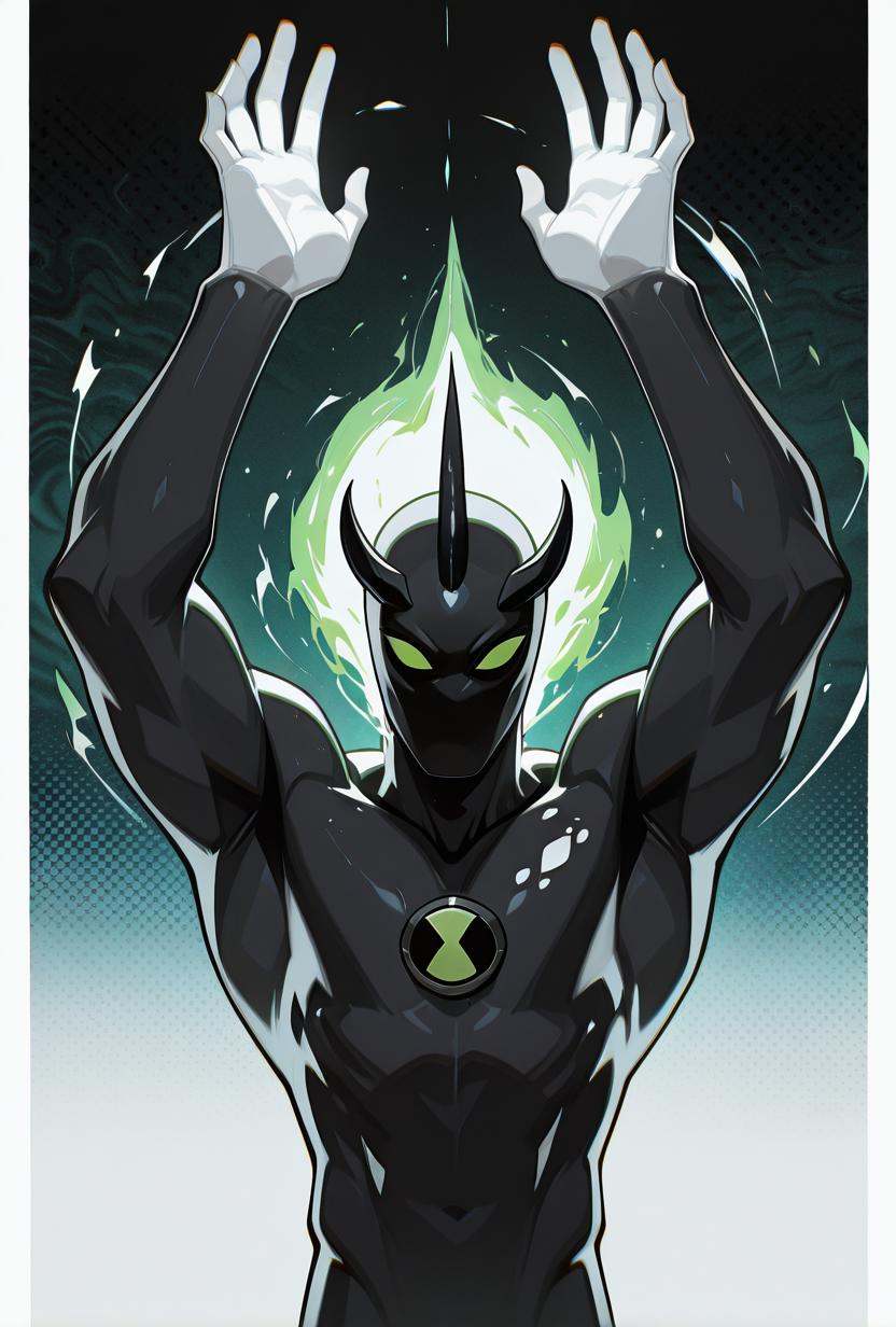 alienx,  1boy,  green eyes on Tensor.Art